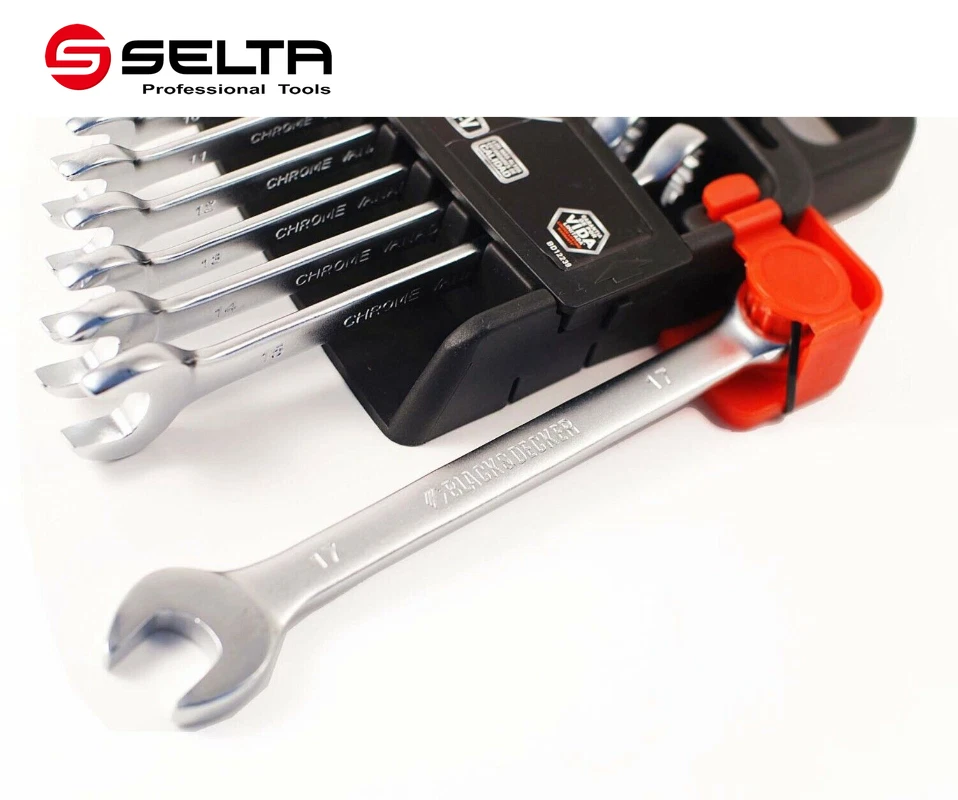 BLACK + DECKER 9pc Combination Open & Ring Spanner Wrench Set: Metric/Imperial - image 4 of 4