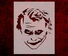 Joker Modern Face 8.5" x 11" Stencil FAST FREE SHIPPING (554)