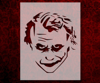 Joker Modern Face 8.5'' x 11'' Stencil FAST FREE SHIPPING (554)
