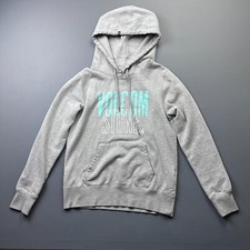 Volcom Hoodie Boys Small Gray Pullover Logo Graphic Sweatshirt Skate Surf Casual