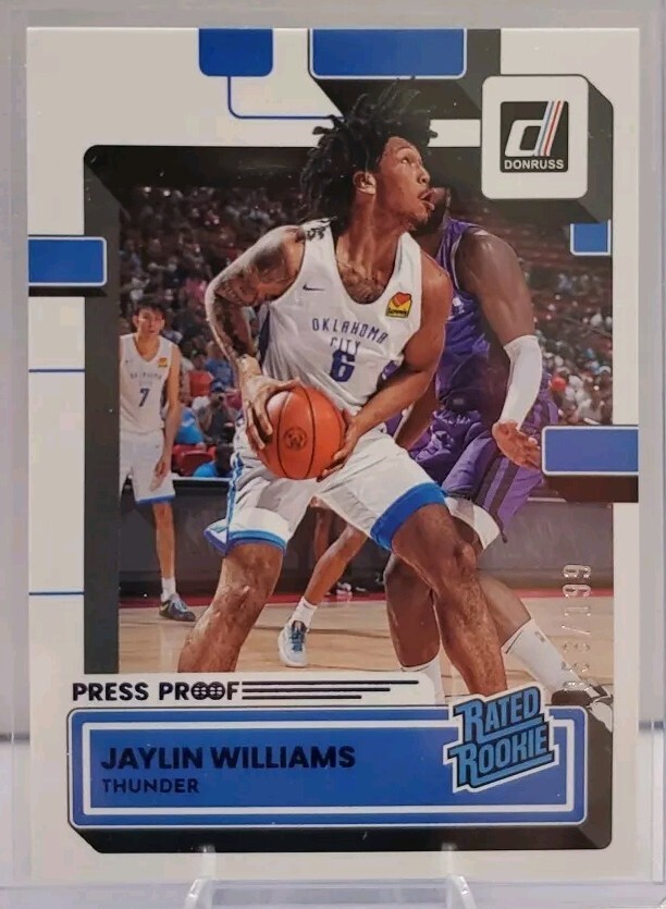 22-23 Panini Donruss, Rated Rookie Purple Press Proof /199, Jaylin Williams #241