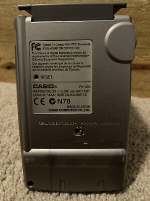 Casio PV-100 Pocket Viewer Vintage 1MB Made In Japan Free Shipping
