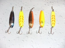 5 Luhr Jensen Krocodile Die #3 Spoon Lures ~ 2 1/8 inch.