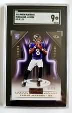 2018 PANINI PLAYBOOK GOLD LAMAR JACKSON RC! 1/10! SGC 9! 1/1! FIRST ONE!