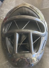 Baseball & Softball Umpire Face Mask Size Large Color Black w/ Vel Cro Closing.