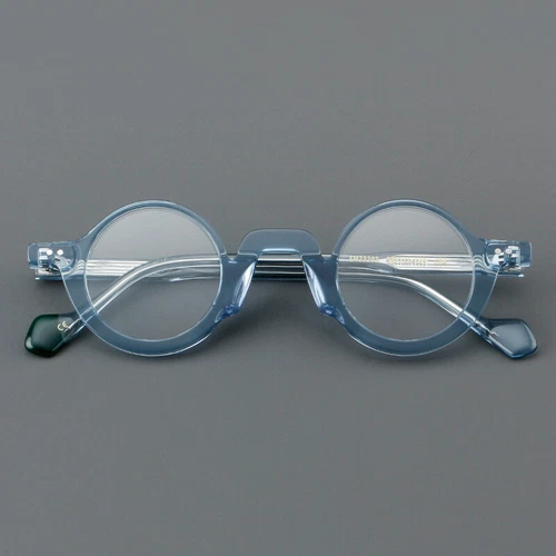 Classic Acetate Round Eyeglasses Men Women Clear Lens Fashion Glasses Frames New - Picture 17 of 28