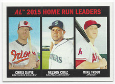 2016 Topps Heritage #243 Mike Trout / Nelson Cruz / Chris Davis NEAR MINT 243 LL