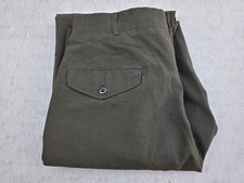 Vintage US Army Tropical Wool/Polyester Green Trousers Size 29L - Dated 1980
