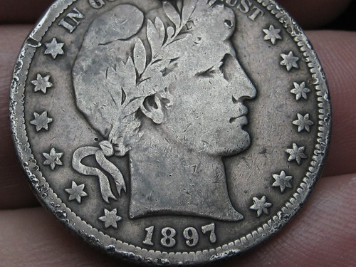 1897 S Silver Barber Half Dollar- San Francisco, Fine Details