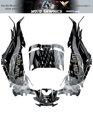 2024-2025 Can Am Maverick R RS Graphics Kit  Pro Edition D69-4 USA Flag