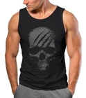 Men's tank top skull skull skeleton print print muscle shirt