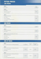 Peugeot 106 206 Styling Accessories Price List 2000 Uk Single Sheet Brochure