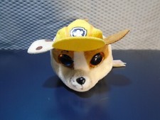 TY BEANIE BOOS PAW PATROL RUBBLE 4" STACKABLE PLUSH MA177 