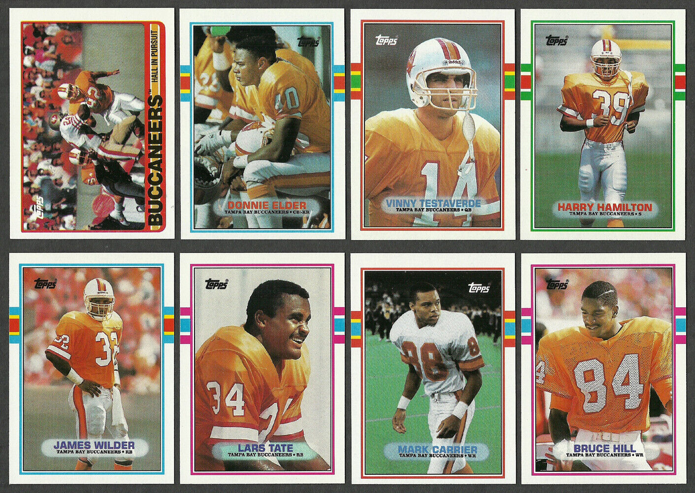 1989 Topps Tampa Ranking TOP14 Mall Bay Buccaneers 14 card Traded Set Vinny Team w
