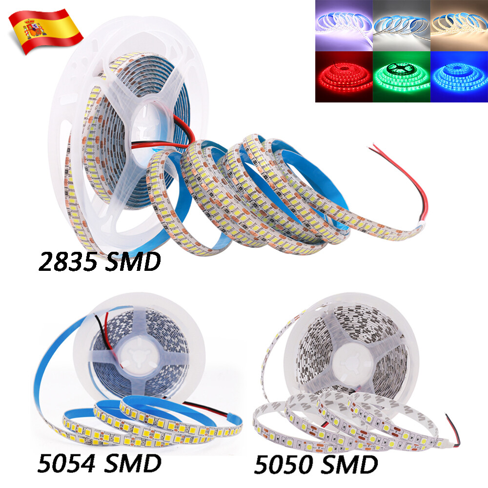 5M 12V Tiras LED 2835 5050 5054 SMD Flexible Impermeable Luz 6000K...