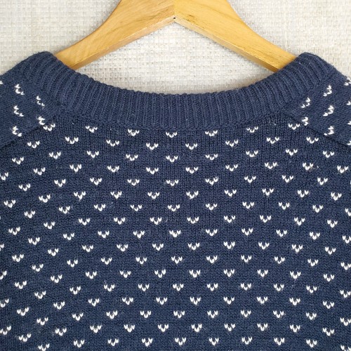 LANDS END Size XL Tall Mens Wool Blend Birdseye Crew Neck Sweater Long Sleeve - Picture 13 of 13