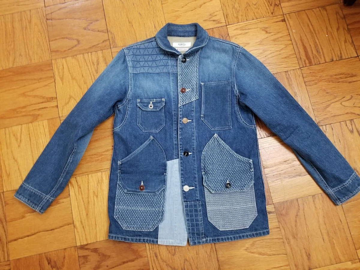 FDMTL Boro Patchwork Coverall Denim Jacket Indigo Size 3 US L eBay