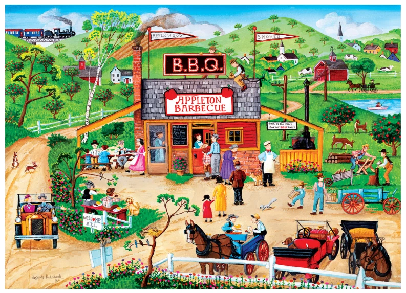 Jigsaw Puzzle 1000 Pieces 'Appleton Barbeque' Hometown Gallery + Bonus Poster - Image 2 of 4