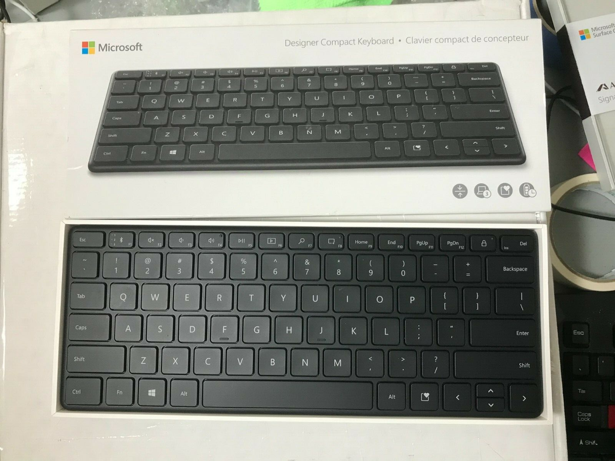 Microsoft Designer Compact Keyboard - Black 21Y-00001 | eBay Microsoft Designer Compact Keyboard - Black 21Y-00001 | eBay