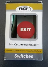 RCI 918N-MO-28 Tamper-Resistant Exit Pushbutton, Narrow, Momentary Switch Mode