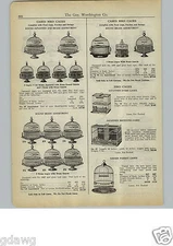 1927 PAPER AD Hendryx Bird Cage Cages Round Globe Parrot