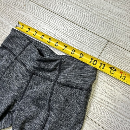 Athleta Girl Capri Leggings Size M 8/10 Gray Mesh Cut Out Cross Crop - Picture 8 of 12