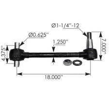 Torque Rod 18.000in Sealed Mack 25162529 ,17QF463P180 ,170QF251P11, TMR590
