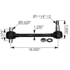 Torque Rod 18.000in Sealed Mack 25162529 ,17QF463P180 ,170QF251P11, TMR590