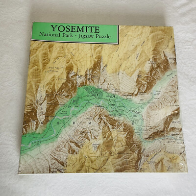 YOSEMITE NATIONAL PARK RELIEF MAP 500 piece puzzle COMPLETE