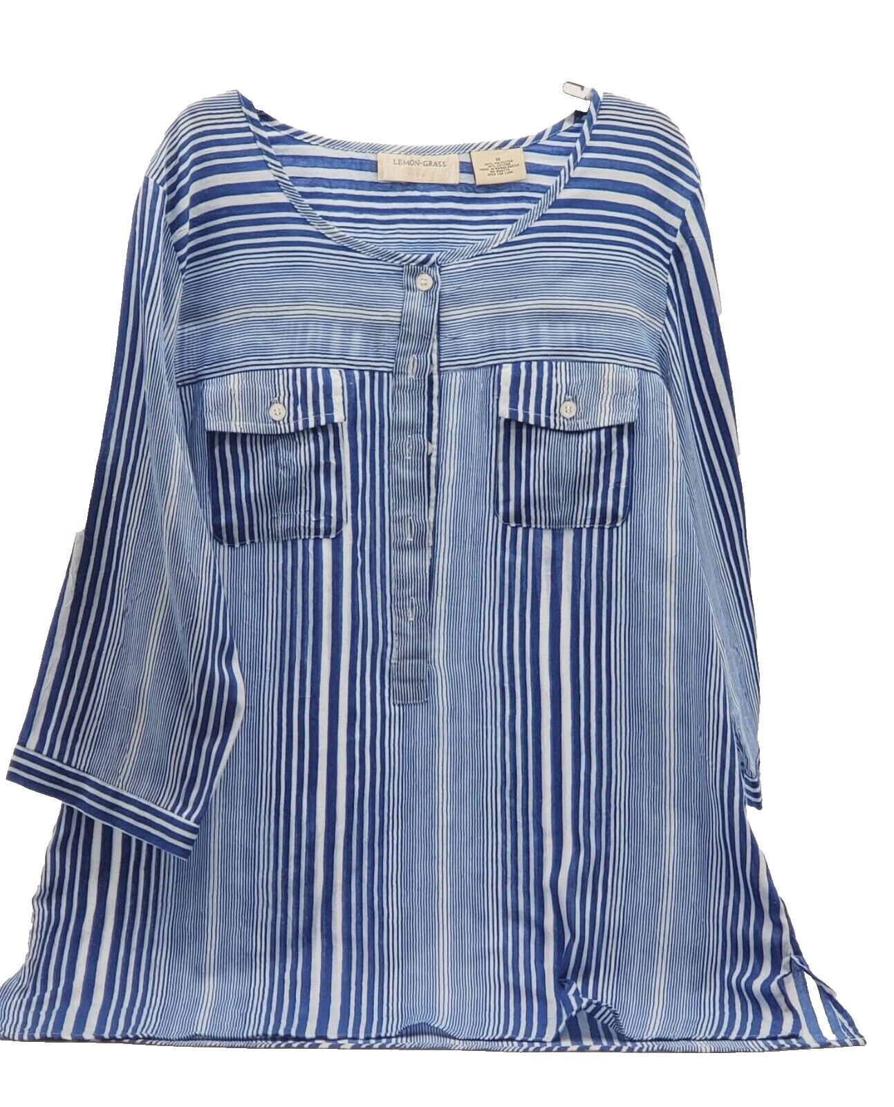 Camisetas a rayas de algodón Lemon Grass para Mujeres