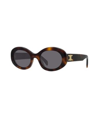 Celine CL40194U 53A Triomphe Oval Women Sunglasses Havana