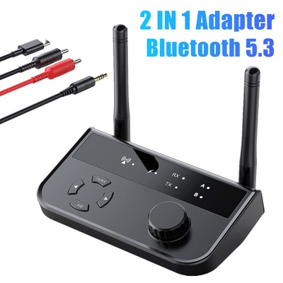 5.3 Long Range Bluetooth Transmitter Receiver For TV Home Stereo Audio Adapter