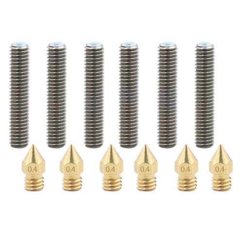 For MK8 3D Printer Extruder Head Kit Brass Nozzle+M6 Throat Tube+Drills - 1.75mm - Photo 5/8