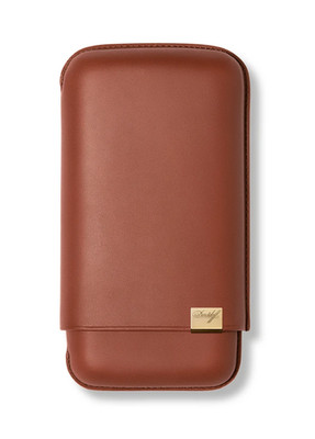 Davidoff Brown Smooth Leather Triple XL Cigar Case / Pouch, 51003735