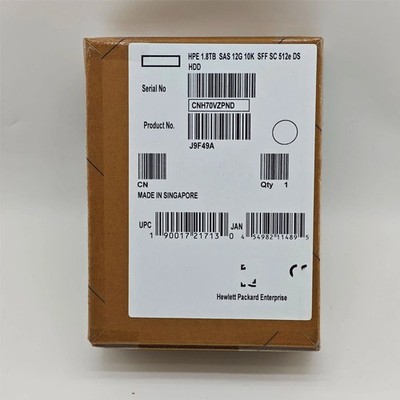 New For HPE J9F49A 787649-001 MSA 1.8TB 2.5'' SAS 10K 12G SFF BC HDD Hard Drive