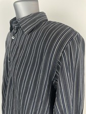 Michael Kors Dress Shirt Men SIZE M Blue/Grey/White 100 Cotton