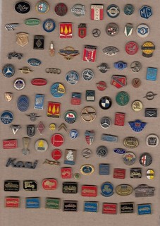 Vintage CAR Logo pin badges 1960s JOB LOT BMW MG Volvo Riley Alfa Romeo Ford DKW