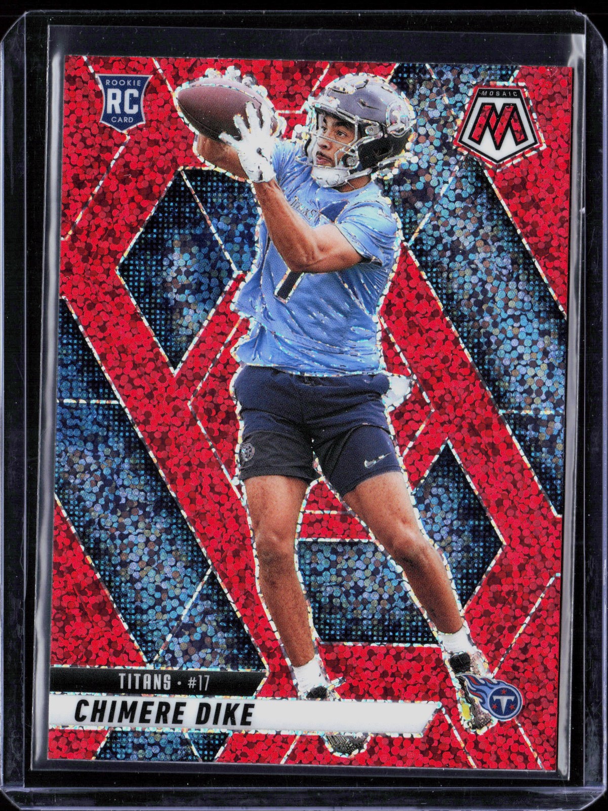 2025 Panini Mosaic #356 Chimere Dike Red Sparkle