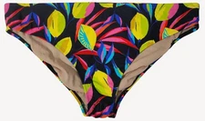 Tabitha Brown Womens Multicolor Tropical Leaf Print High-Waist Bikini Bottoms 3X