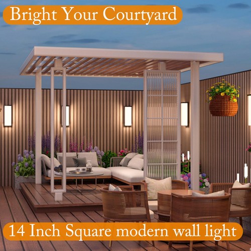WISELUME Modern Black Outdoor Wall Light Fixtures, 18/20/22W 1 Pack,  - Picture 7 of 9