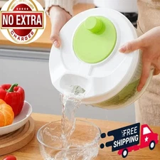 BN-LINK 3L Salad Spinner with Drain, Quick and Easy Multi-Use Lettuce Spinner