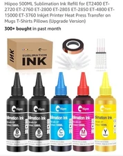 Hiippo 500ml Sublimination Ink Refill  Kit-NEW IN ORIGINAL BOX