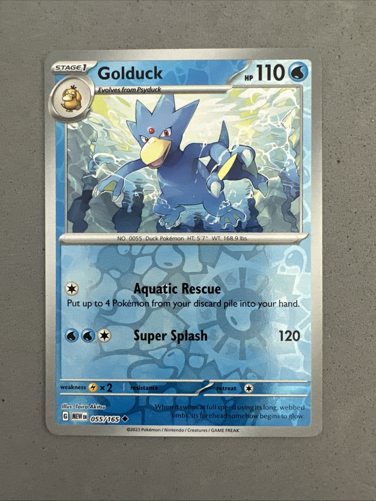 Pokemon TCG * Scarlet & Violet 151 * 055/165 Golduck U * REVERSE HOLO * NM