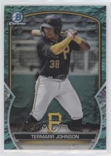 2023 Bowman Chrome Prospects Aqua Lunar Crater Refractor Termarr Johnson 0e9i