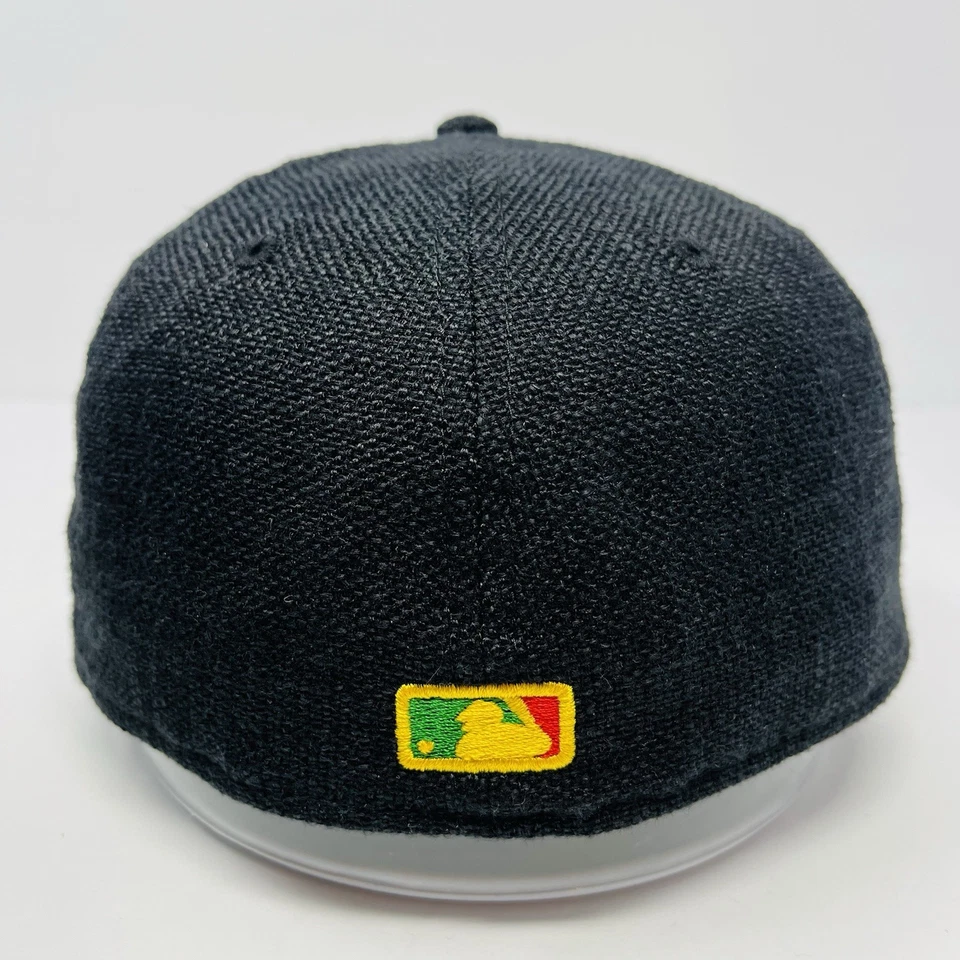 New Era 59Fifty Boston Red Sox Hemp Black Red Yellow Mens Fitted Hat Size 7 1/4 - Image 4 of 4