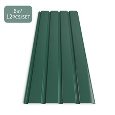 MONDEER 12 X Roof Sheets Corrugated Profile Galvanized Roofing Panel 0.3mm THICK