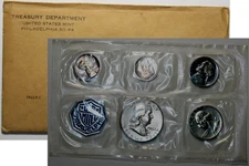 1962 US Proof Set, Includes 90% Silver 50c, 25c, 10c, OGP