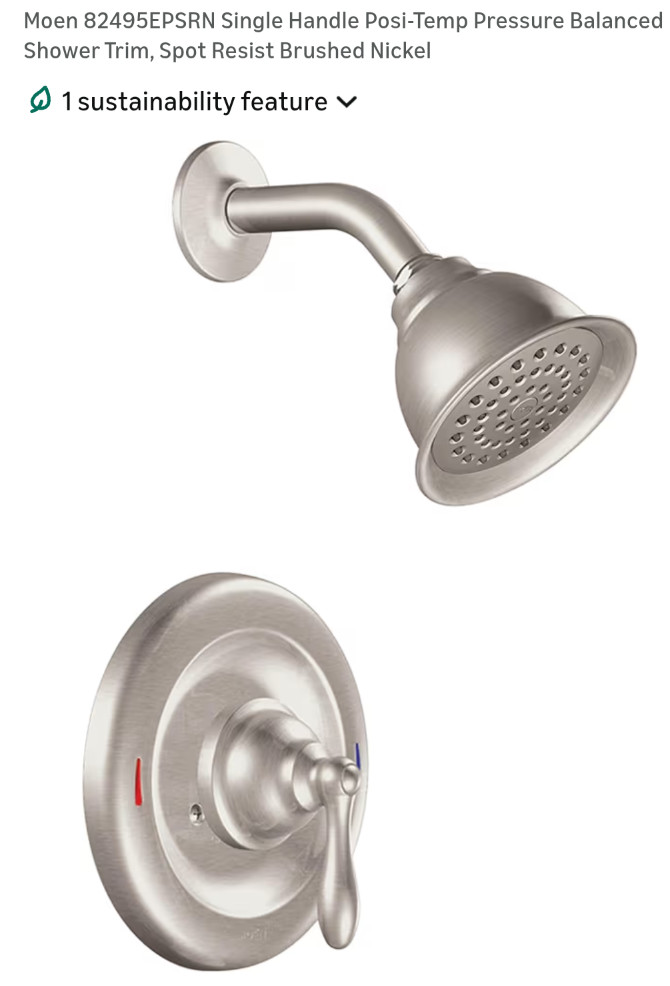 MOEN Caldwell 82495EPSRN 1-handle Single function 4-in Round
