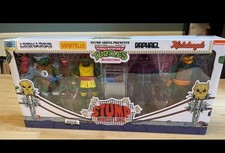 NECA TMNT Teenage Mutant Ninja Turtles Stump Wrestling Figure 4 Pack New