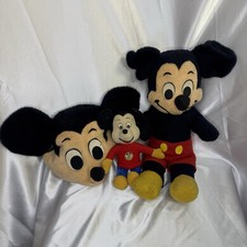 Vintage Mickey Mouse Plush Lot Of 3 1960  s Collectibles Nostalgia Disneyana